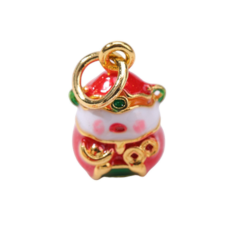 Cloisonne คั่วสีฟ้าหยดน้ำมันรูปเทพเจ้าแห่งความมั่งคั่ง สำหรับ DIY จี้ สร้อยคอและสร้อยข้อมือ พร้อมอุปกรณ์เสริม - รูปที่ 3