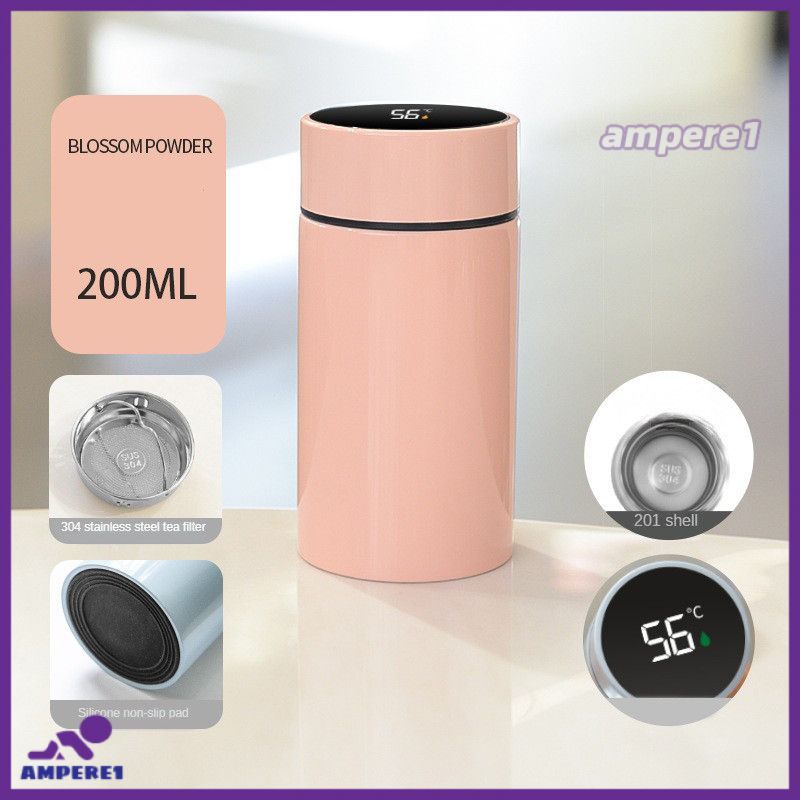 กระติกน้ำร้อนพกพา สเตนเลส 304 ความจุ 200 มล. ทนความร้อนสูง อุปกรณ์สำนักงาน กีฬา -AME1