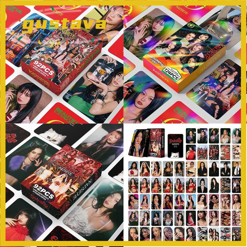 GUSTAVA 92/124 ชิ้น KATSEYE การ์ดรูปถ่าย Lomo, BEAUTIFULCHAOS LARA DANA KATSEYE อัลบั้มการ์ด LOMO, H