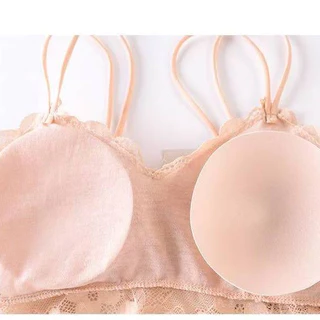 Lace & Bliss🌸 บราลูกไม้ 2 สาย ผ้านิ่ม สายเดี่ยว ลายลูกไม้ บรา เสื้อใน เซ็กซี่ ชุดชั้นในผู้หญิง ถอดฟองน้ำได้ N01