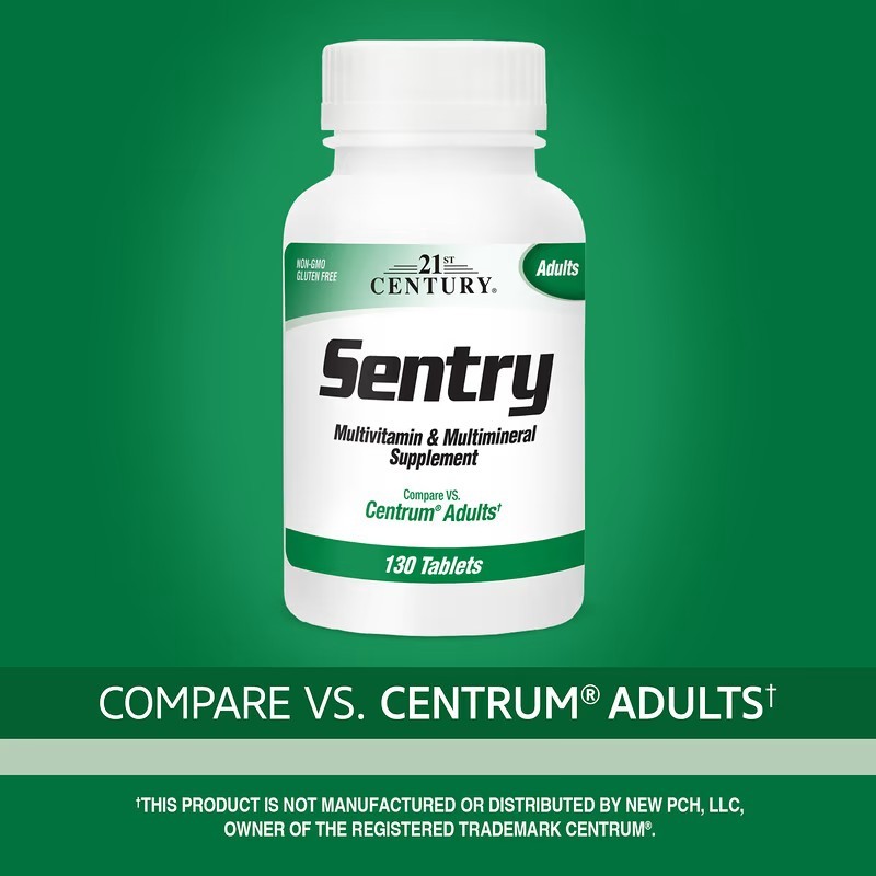 21st Century Sentry Adults Multivitamin & Multimineral Supplement (130Tablets) วิตามินและแร่ธาตุรวม