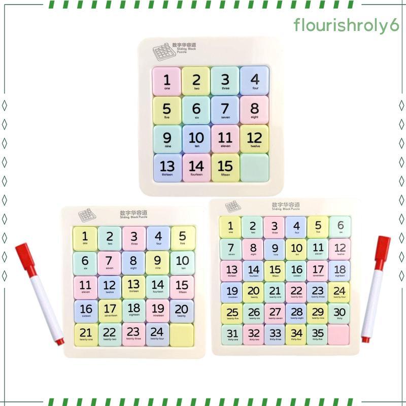 [fleurishroly6] แม่เหล็กจํานวนเลื่อนปริศนาเดินทางของเล่นการเรียนรู้เครื่องมือ Montessori ของเล่น IQ 