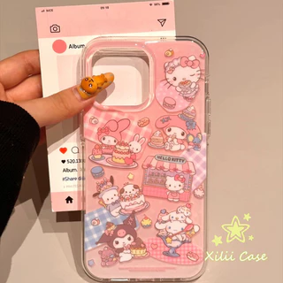 เคสไอโฟน13 สำหรับIPhone 15 17 air 16 11 14 12 13 Pro Max 7 8 15 16 Plusสวัสดีคิตตี้เมโลดี้คุโรมิโป chacco กรณี IMD ใหม่