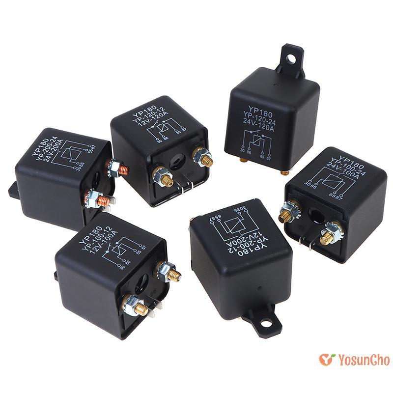 YosunChoker] รีเลย์สตาร์ท 200A 100A 12V/24V Power Automotive Heavy Current Start Relay ใหม่