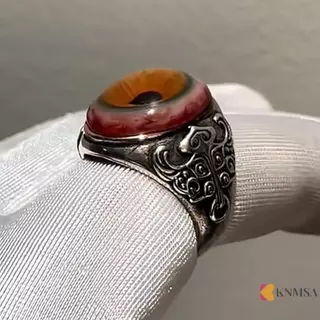 KNMSA] Eye Of Inner แหวนแหวนที่สมจริง Eyeball Design แหวน Dark Lore ต้นฉบับ Eye Of The Ring Party ผู้ชายเครื่องประดับอะนิเมะ ศค