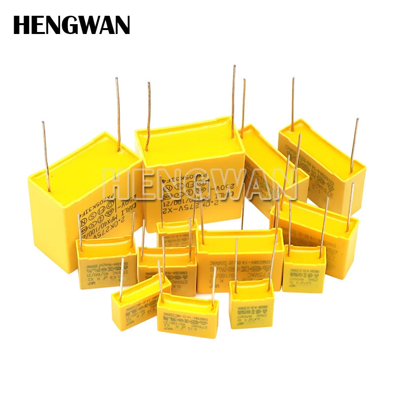 10pcs 275VAC X2 ตัวเก็บประจุความปลอดภัย 275V 10 มม.15 มม. 22.5 มม.0.022UF 0.002UF 0.1UF 0.22UF 0.47U