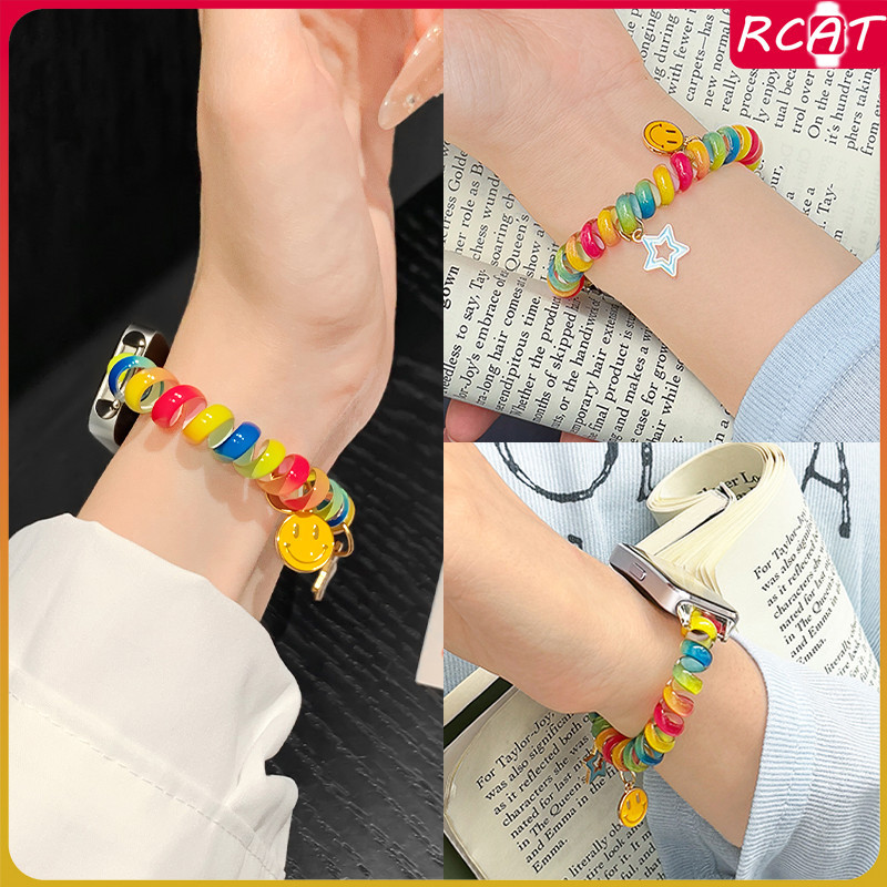 สายรัดยืดหยุ่น for Huawei Band 10 9 8 TPU แบนด์ Cutie อุปกรณ์เสริมสร้อยข้อมือ for Smartwatch Huawei Band 10 9 8 NFC