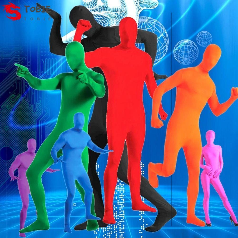 TOUBE Zentai ชุดเต็มตัว Spandex สีหลายแบบ สำหรับเด็กผู้ชาย สวมใส่ง่ายเหมือน Bodysuit
