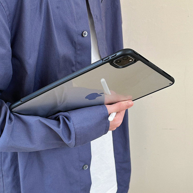 Ipad air 5/6 เคสป้องกัน iPad กล่องดินสอ iPad Air5 พิมพ์ Apple iPad สีชมพูป้องกันกรณี Air6 แท็บเล็ต A