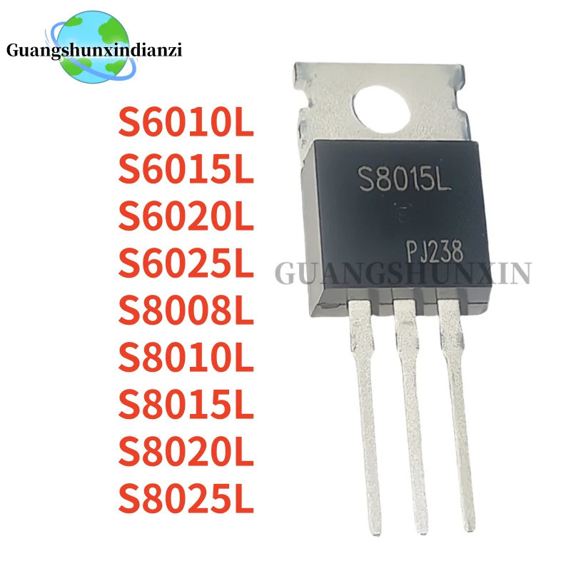 5PCS S6010L S8020L S6015L S8025L S6020L S6025L S8008L S8010L S8015L TO-220 Field Effect ทรานซิสเตอร์
