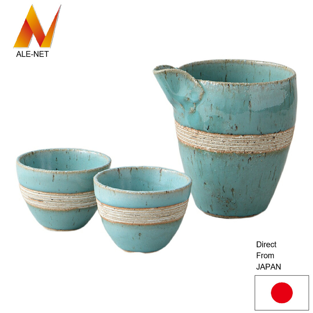 ALE-NET ชุดสาเกญี่ปุ่นจาก Kinyo เครื่องปั้นดินเผา Mino พอร์ซเลน ผลิตในญี่ปุ่น 【ส่งตรงจากญี่ปุ่น】