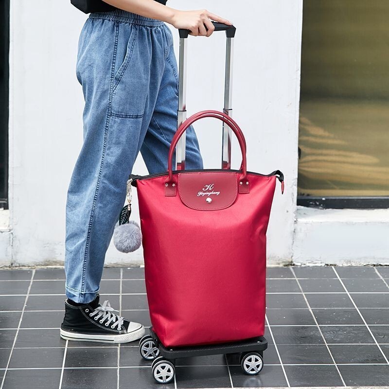 Sg Seller Shopping Small Trolley Household Foldable Disassembly Trolley Lightweight Portable Shoppin