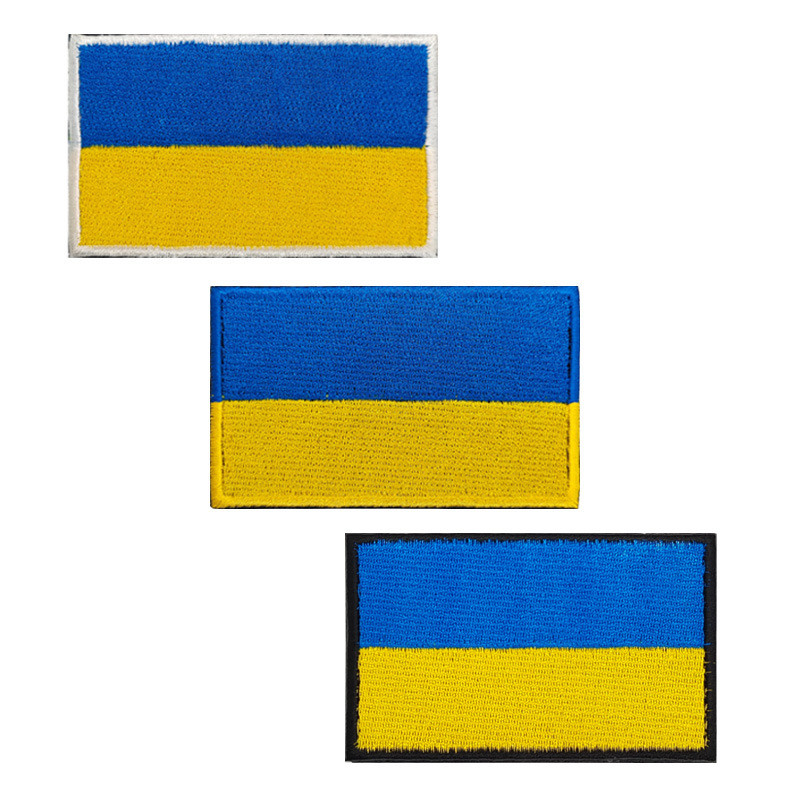 Spot Goods#In Stock Ukraine Flag UKRaine Badge Embroidery Velcro Patch Backpack Decoration Cloth Pat