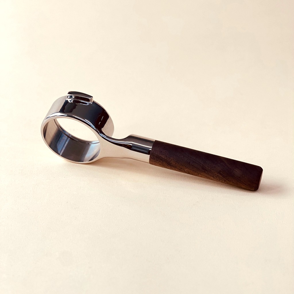 Prank Bottomless Coffee Integrated Handle เครื่องชงกาแฟ E61 Hot Mom Universal 316 สแตนเลสสตีลวอลนัท