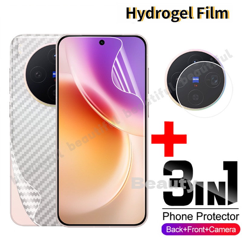 3in1 ฟิล์มไฮโดรเจลด้านหน้าสําหรับVivo X300Pro X300 X200 Pro X200FE Ultra X 300 VivoX300 ป้องกันหน้าจ
