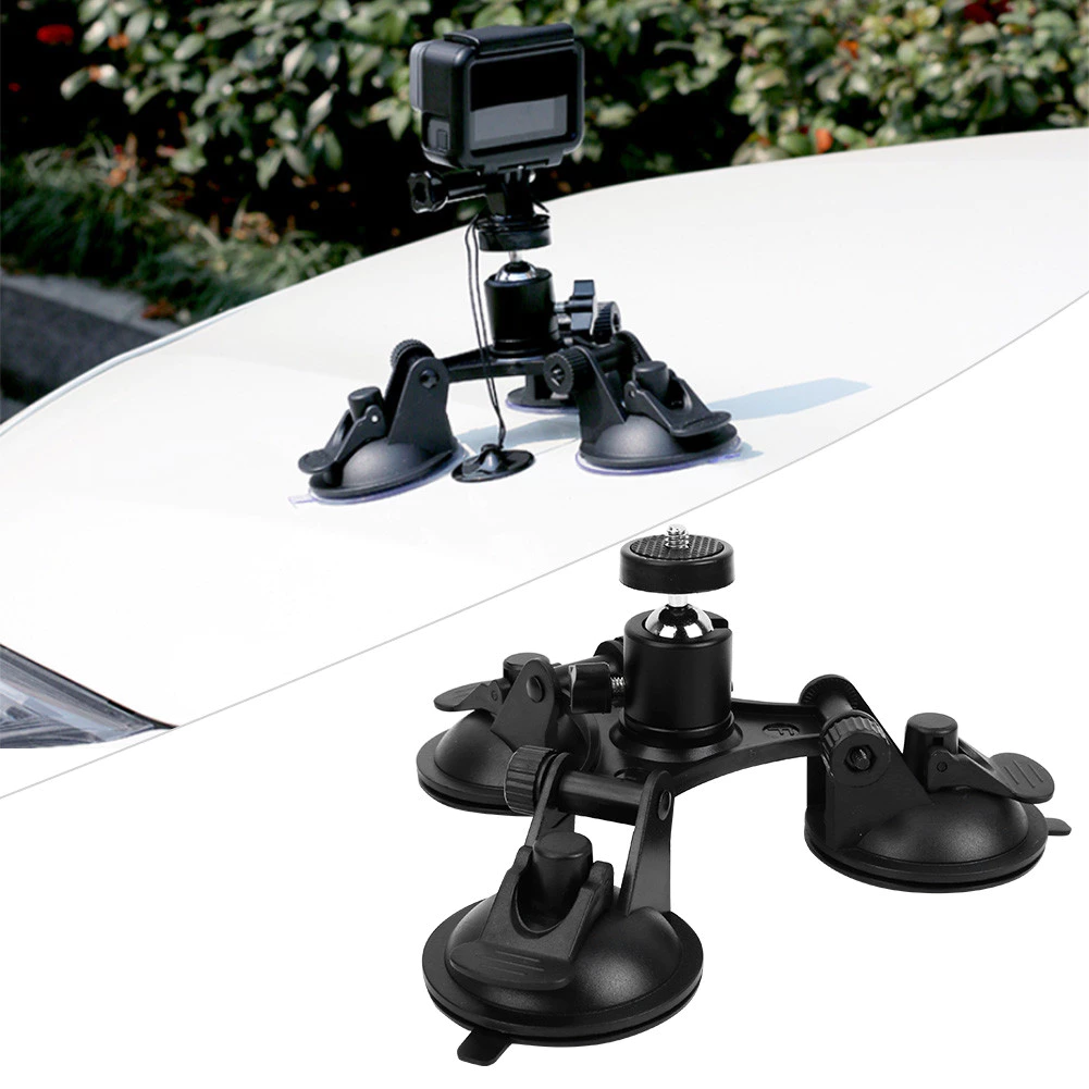 รถ กล้อง ที่ยึดถ้วยดูดติดสามทนต่อการสึกหรอสำหรับ OSMO GoPro