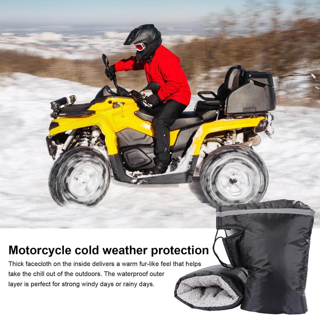 Heavy Duty Handlebar Mittens กันน้ําฤดูหนาวสําหรับรถจักรยานยนต์จักรยานสกู๊ตเตอร์ Urban ขี่กิจกรรมกลา