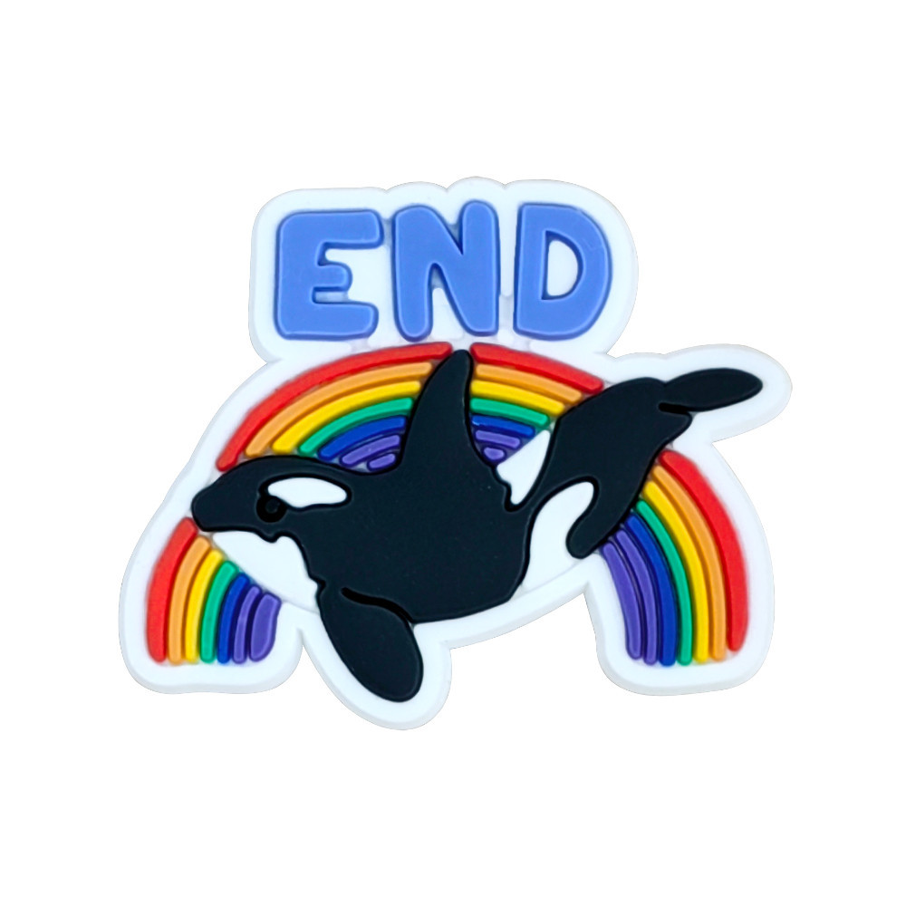 ตลก 1 ชิ้นรองเท้าสีฟ้า Charms น่ารักอุปกรณ์เสริมรองเท้า Charms สําหรับรองเท้าแตะตกแต่งหัวเข็มขัด - รูปที่ 3