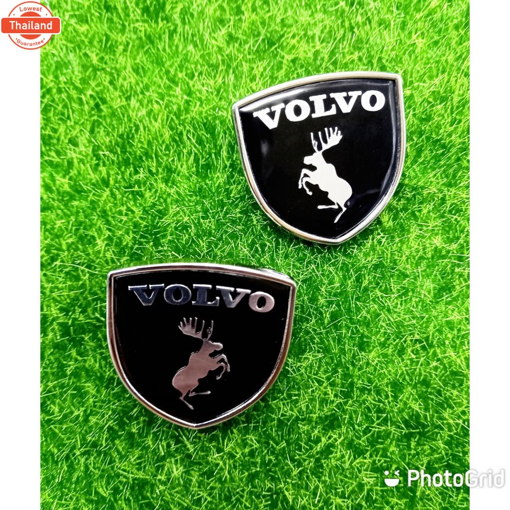 โลโก้ VOLVO กวางสีดำ1คู่กว้าง4.0cm สูง3.5cm