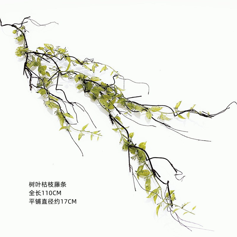 จําลอง Moss Tree Vines Dead Vines Mori Series ตกแต่งภูมิทัศน์ปลอมหวาย Moss Vines แขวนสาขาแสดงศิลปะดอ