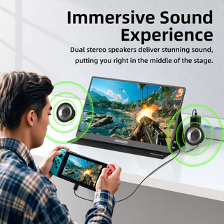 GOOJODOQ 15.6'' Ultra-thin Touch Monitor Stunning 1080P Full HD Display Magnetic Detachable Cover Wide Compatibility