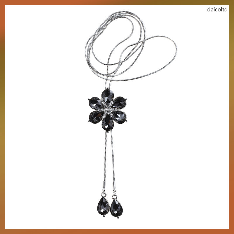 📦 1pcs จี้สวยงาม สร้อยคอเสื้อกันหนาว โซ่สร้อยคอ สำหรับผู้หญิง
