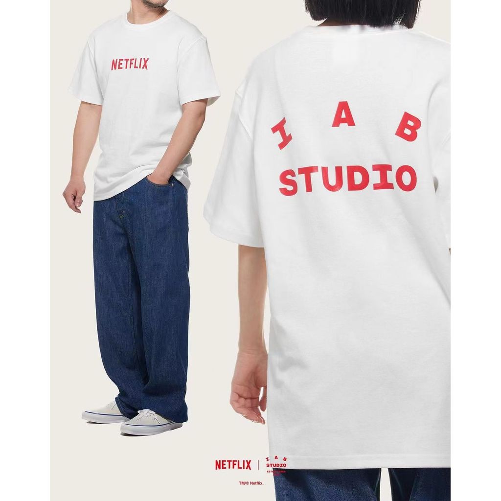 เสื้อกีฬาแขนสั้นผ้าฝ้าย 100%, สไตล์เกาหลี, ดีไซน์ยอดนิยมจาก IAB Studio x Netflix