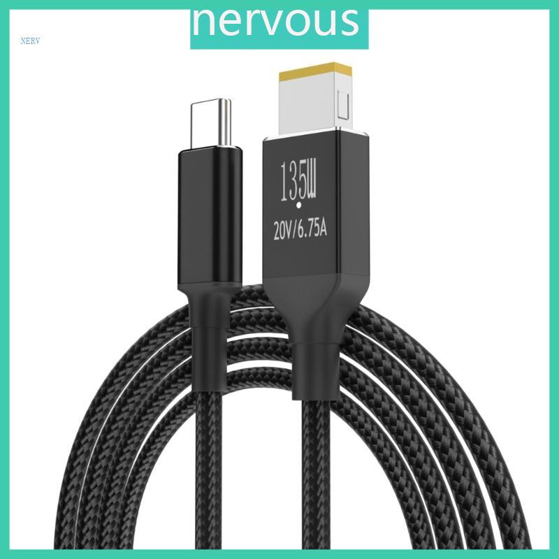 NERV สําหรับ ThinkPad TypeC to Square Adapter Cable Power Charger 135W TypeC