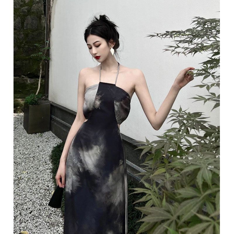 Advanced Sense Niche Ink Color Tie-Dye สายคล้องคอแบบแขวน20251028