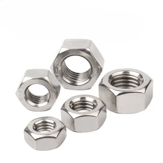 หัวน็อต ตัวเมีย หกเหลี่ยม สแตนเลส 304 เกลียวมิล หยาบ M1~ M20 / Hexagon Nut Stainless Steel SUS304[XM-ML-1]