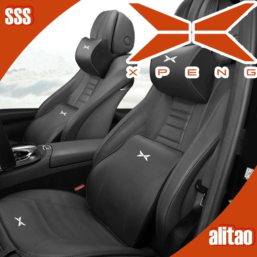 [READY]XPENG G6 Car Leather Headrest Lumbar Support XPENG X9 Body Kit Decoration X9 EV Auto Parts QJ