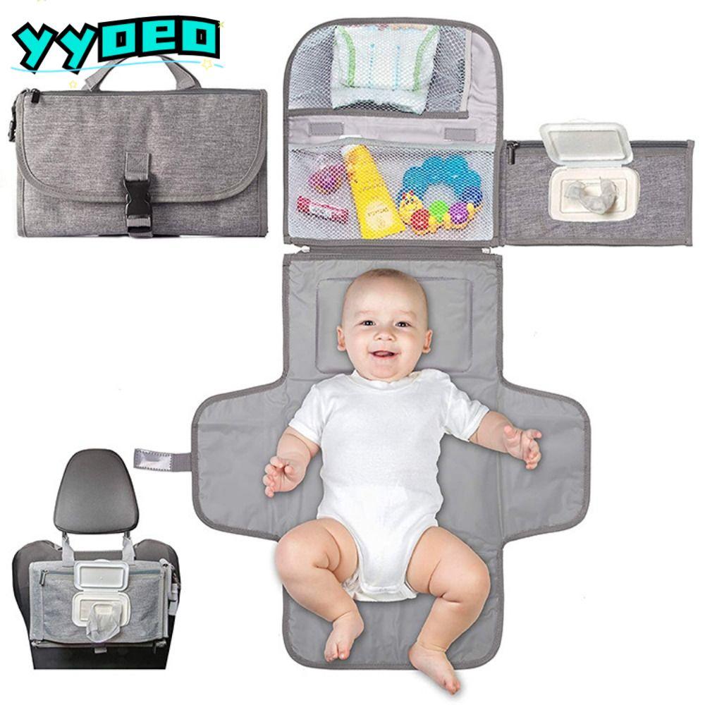 YYOEO แผ่นรองเปลี่ยนผ้าอ้อม 2 in 1 Baby Essentials Travel Changing Station กระเป๋าผ้าอ้อม