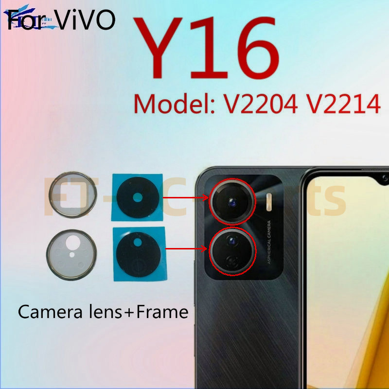 สําหรับ Vivo Y16 V2204 V2214 ด้านหลังกล้องเลนส์เปลี่ยนชิ้นส่วน