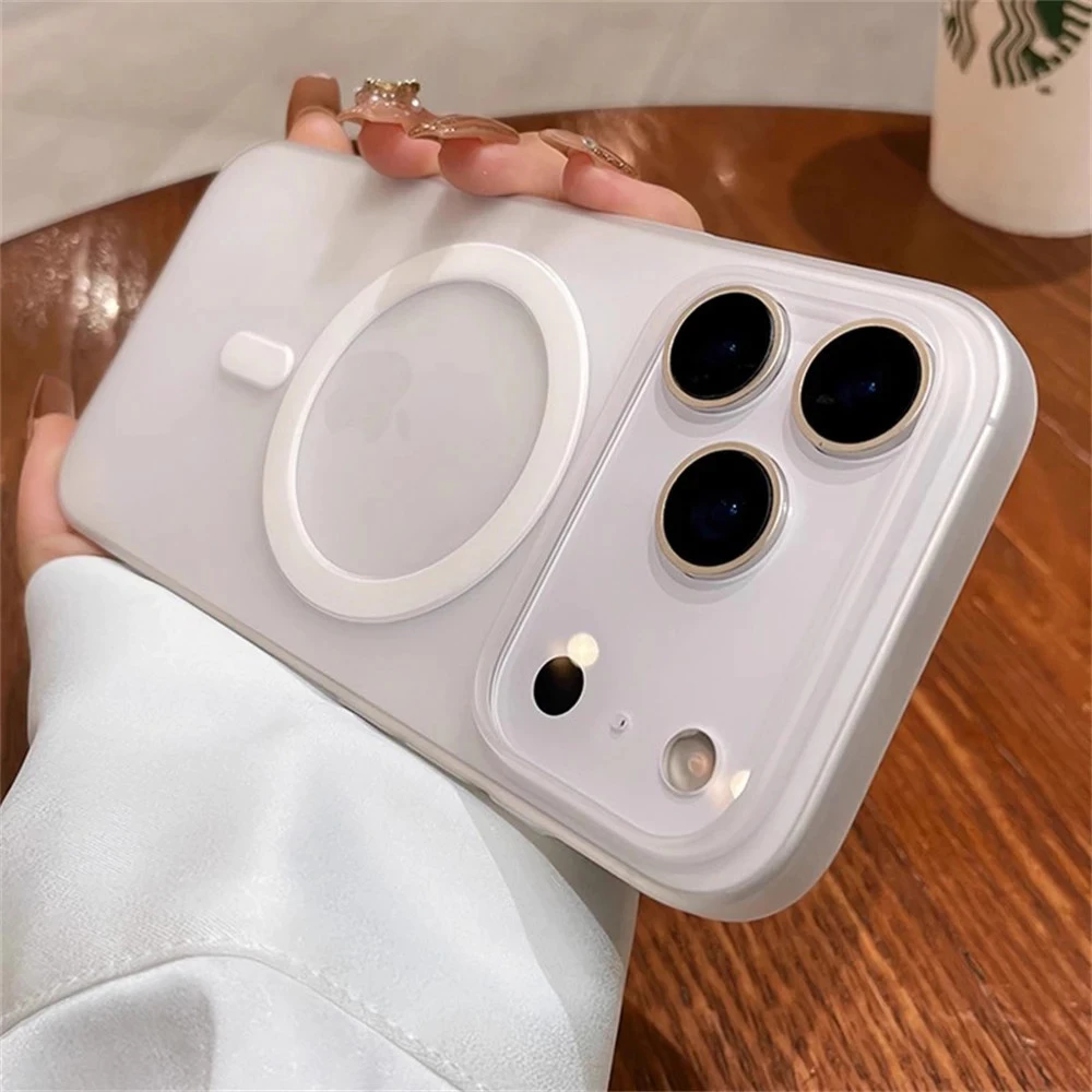 Hard Matte Magnetic Clear เคส for IPhone 17 Pro Max Air 11 14 13 15 16 12 17promax 15promax 16promax เคสโทรศัพท์มือถือ