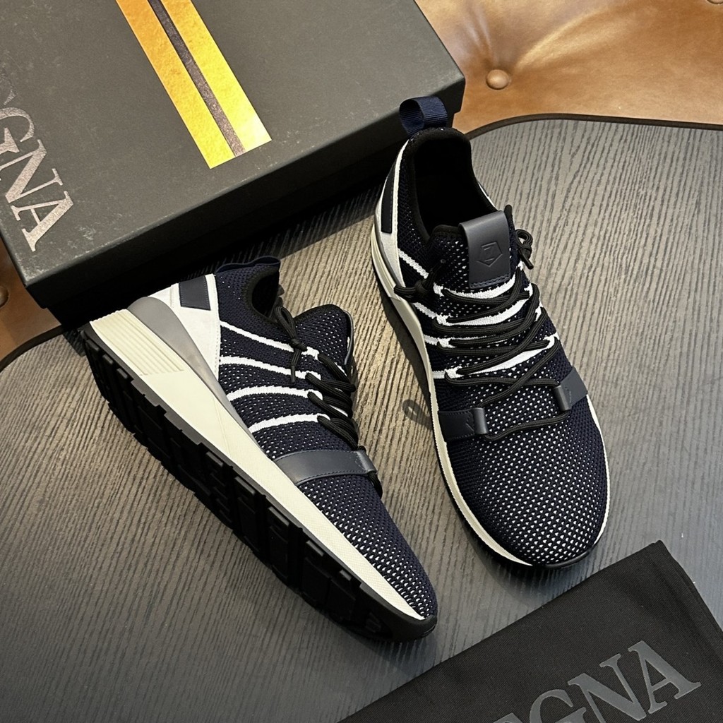 ZEGNA รองเท้ากีฬากลางแจ้งตาข่ายสําหรับผู้ชาย
