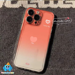 เคสใสไล่สีหัวใจ กันกระแทก สไตล์ฮิต เข้ากันได้กับ IPhone 13 17 15 8 7 16 Plus Air 14 11 16 15 12 Pro Max XR X XS