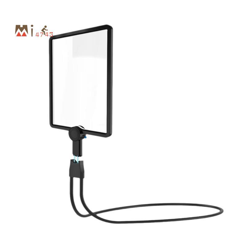 Mi4743i5X แฮนด์ฟรีแว่นขยายพร้อมไฟ LED 50 ดวง,แว่นขยายหน้าคอสําหรับการอ่านการมองเห็นต่ําอาวุโส,ซ่อม,เ
