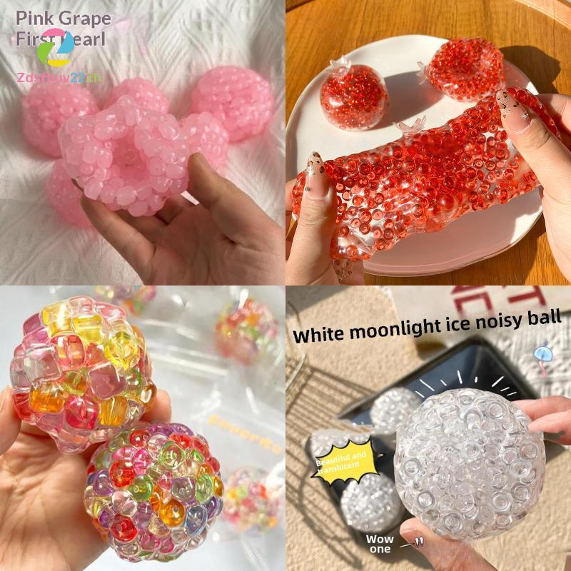 [ZFV] ลูกบอลลูกปัดน้ําแข็งสีสันสดใสบรรเทาความเครียดของเล่นนุ่มสําหรับการฝึกมือบรรเทาความวิตกกังวลและความเครียดเหมาะสําหรับทุกวัย ไทย