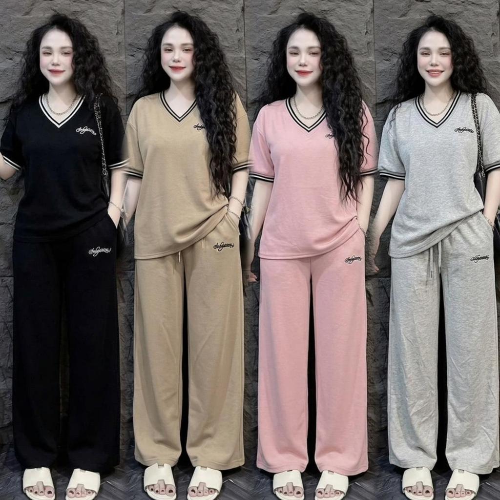 Mayura Stores No.AE518 ชุดเซ็ท2ชิ้น เสื้อคอวี+กางเกงขายาว ชุดใส่เที่ยว ผ้าดีใส่สบาย เสื้อผ้าแฟชั่น