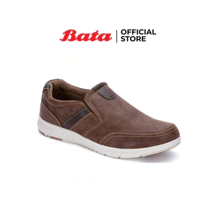 Bata บาจา รองเท้าลำลอง รองเท้าคัทชูผู้ชาย รองเท้าหุ้มส้น มีMemory Foam สำหรับผู้ชาย รุ่น Iand สีน้ำตาล 8514040