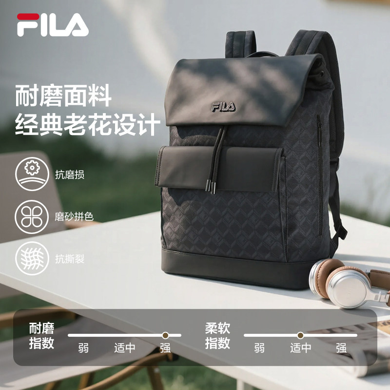 ซามูไรดํา|FILA FILA Official Mens Backpack Commuter Gift Casual Backpack School Bag Flap Backpack