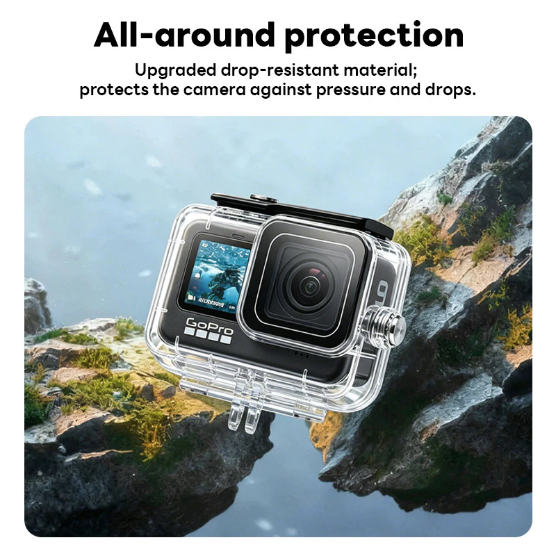 Actual เคสกันน้ำ GoPro Hero 9 10 11 12 13 ดำน้ำลึก 60 เมตร เคสกันกระแทก สำหรับปั่นจักรยาน ดำน้ำ กีฬาเอ็กซ์ตรีม thumbnail 5