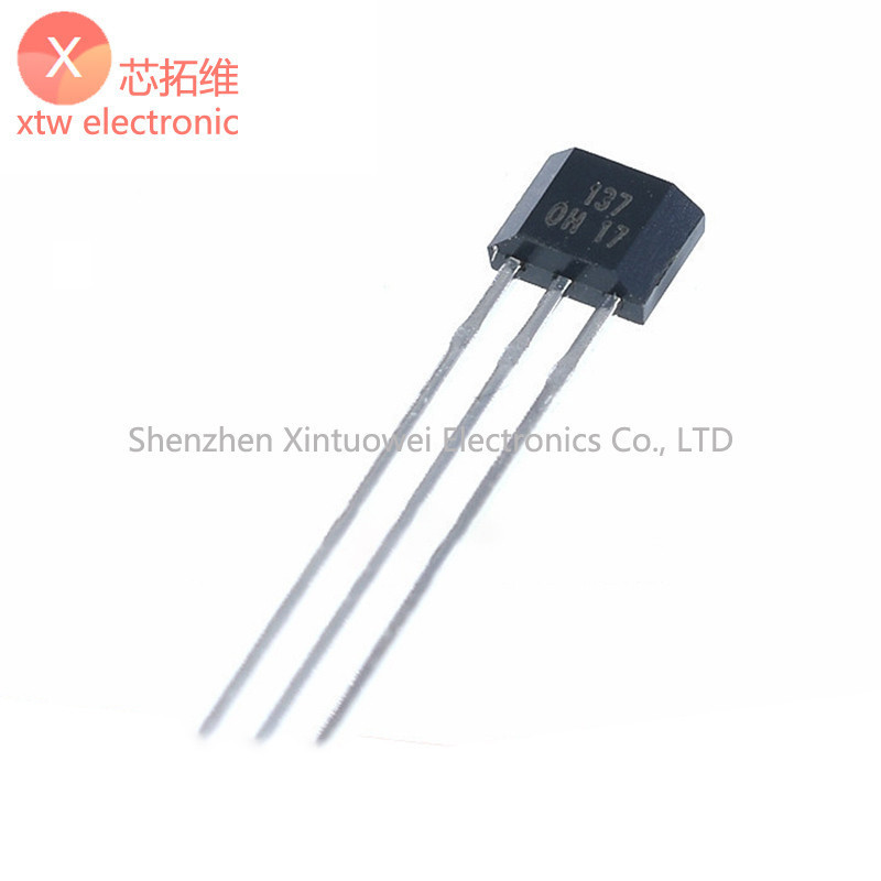 (5 ชิ้น) OH137 Hall Element Unipolar Hall Sensor Switch Element TO-92UA