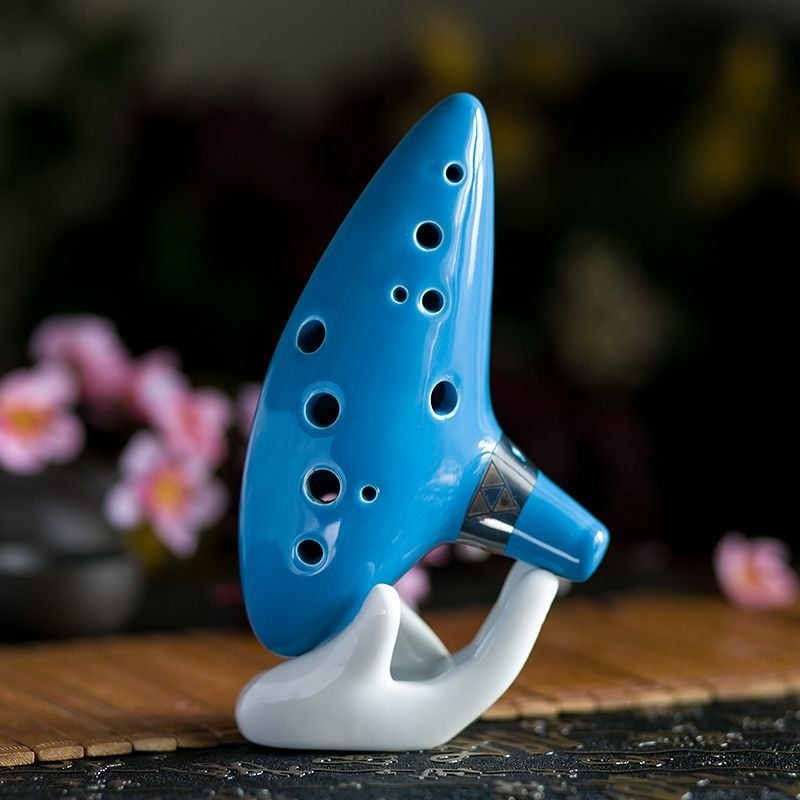 Zelda Ocarina Hole Alto Ocarina เริ่มต้นผู้ใหญ่นักเรียนชั้นประถมศึกษาสิบสองหลุม Ocarina#塞尔达陶笛孔中音调陶笛初