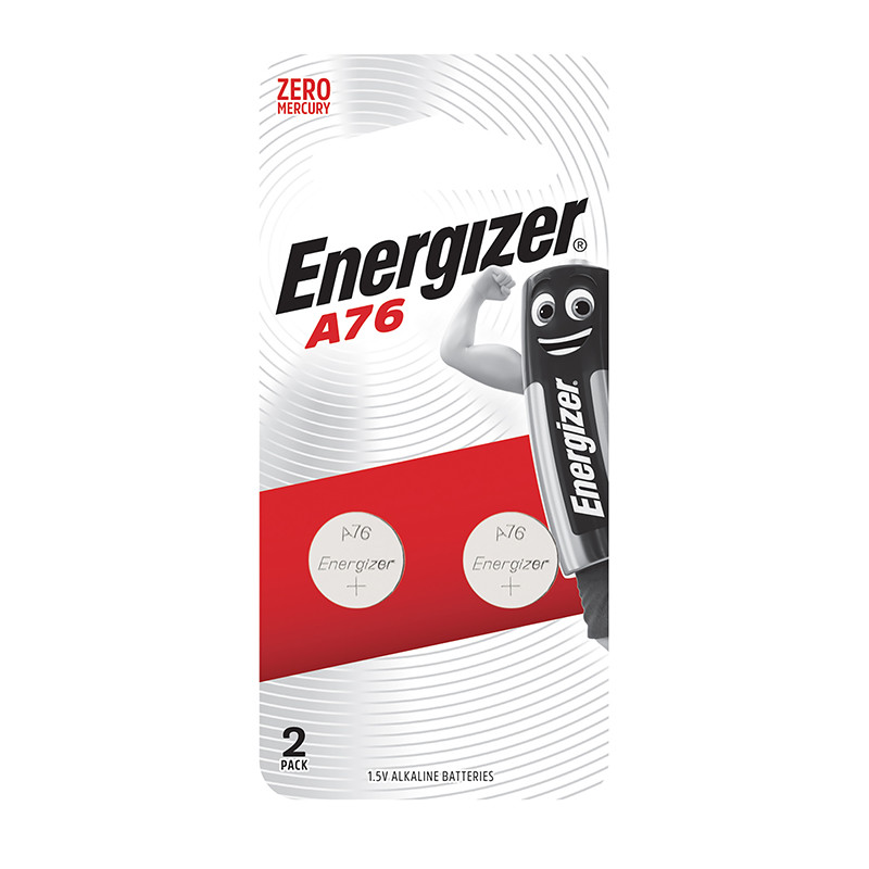 พร้อมส่ง> ถ่านกระดุม Energizer A76 / LR44 แพค 2 ก้อน ของแท้