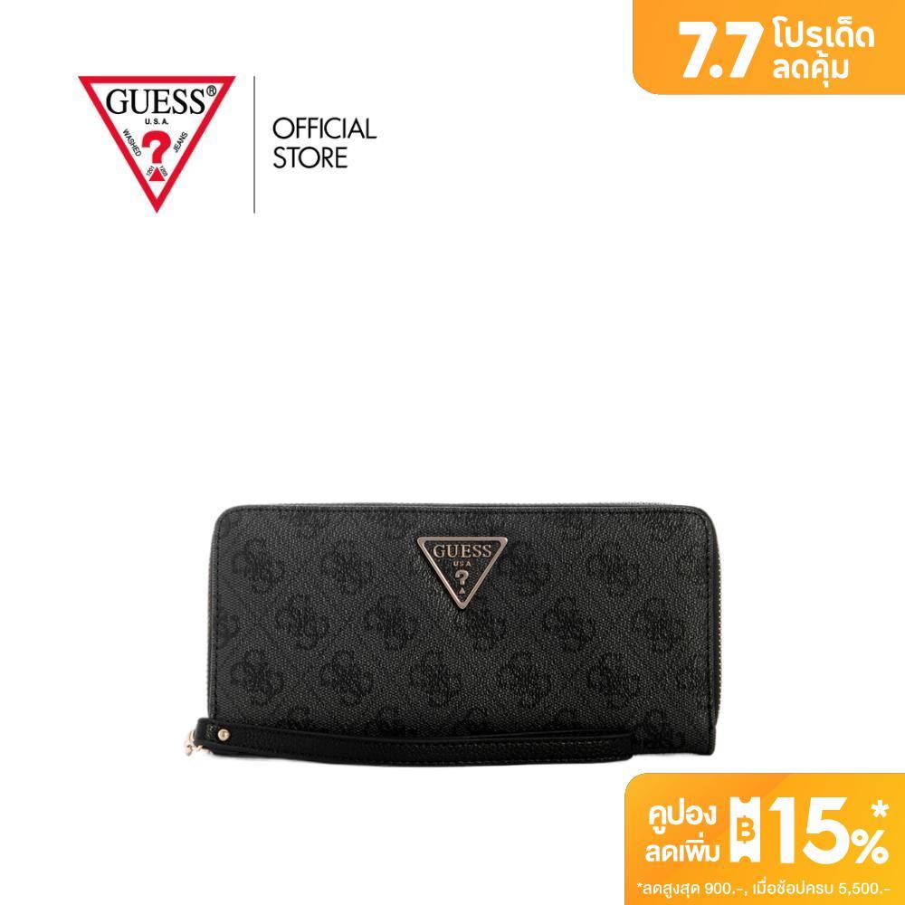 กระเป๋า Guess รุ่น BG7459146 LAUREL II SLG LARGE ZIP AROUND สีดำ