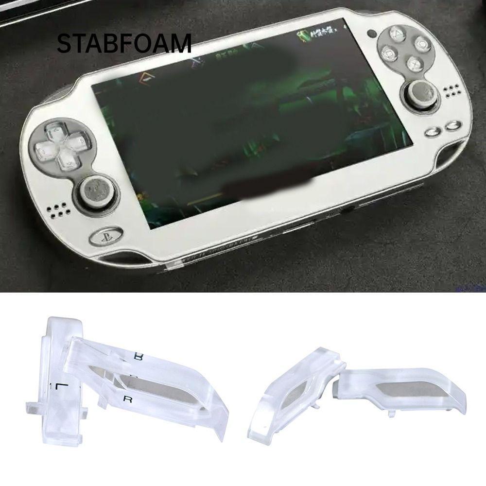STABFOAM โฮสต์ LR Trigger, DIY อะไหล่คอนโซลปุ่มทริกเกอร์,เกมซ่อมสากลซ้ายขวาคีย์สําหรับ PSP 1000/PSP 