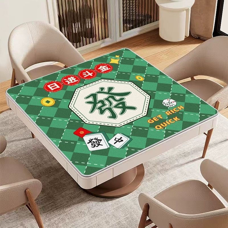 เบาะ Mahjong Household Square Desktop Hand-Punched Cloth Mahjong Mat Rubbing Mat Pad Chess Card Tabl