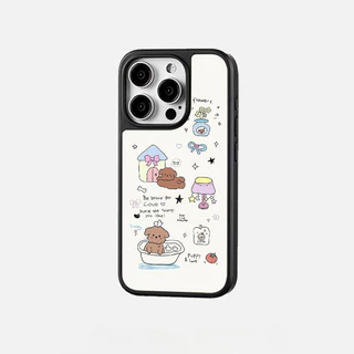 เคสไอโฟน11 17 15เคสอะคริลิค ลายหมีดอกไม้รุ้งน่ารักฮิต สำหรับ IPhone 17 16 11 13 15 12 Pro Max 14 15 Plus 16 15 Pro