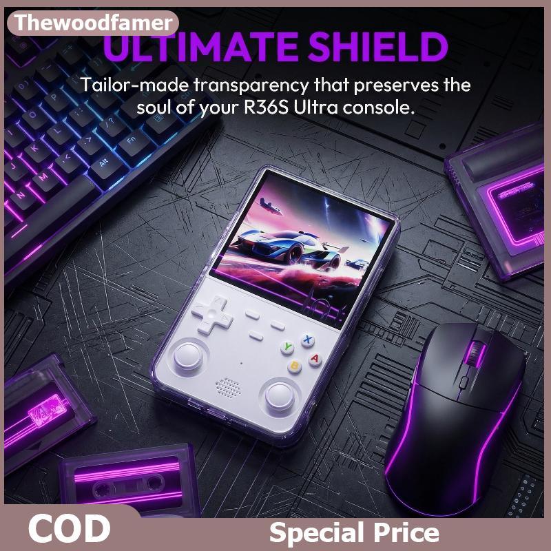 Thewoodfamer ป้องกันที่ชัดเจนสําหรับ R36S Ultra เกมคอนโซลป้องกันฝุ่นปกอ่อนสําหรับโฮมออฟฟิศหรืออุปกรณ